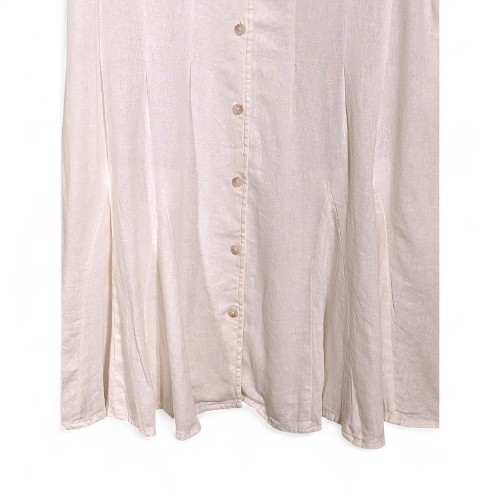 🤍NWOT Universal Thread White Linen-Blend Button-Front Mini Dress Size Medium 🤍 - Picture 3 of 8